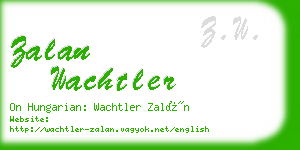 zalan wachtler business card